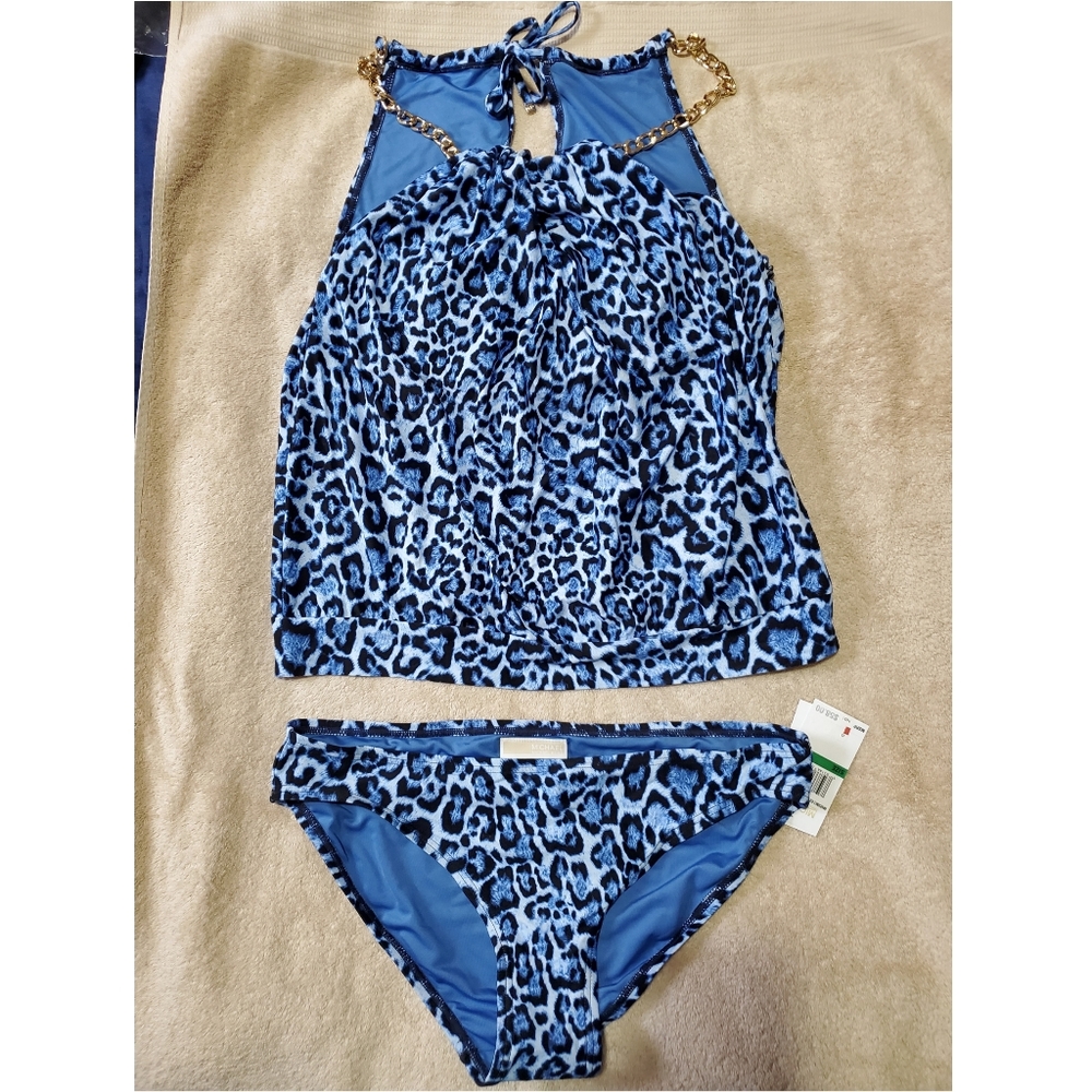 💖 Michael Michael Kors Animal Print Swimsuit 2 Piece Set